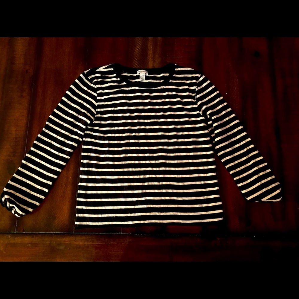Splendid Girls black and white striped long sleeve